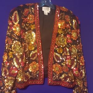 Vintage Black Tie Sequined jacket